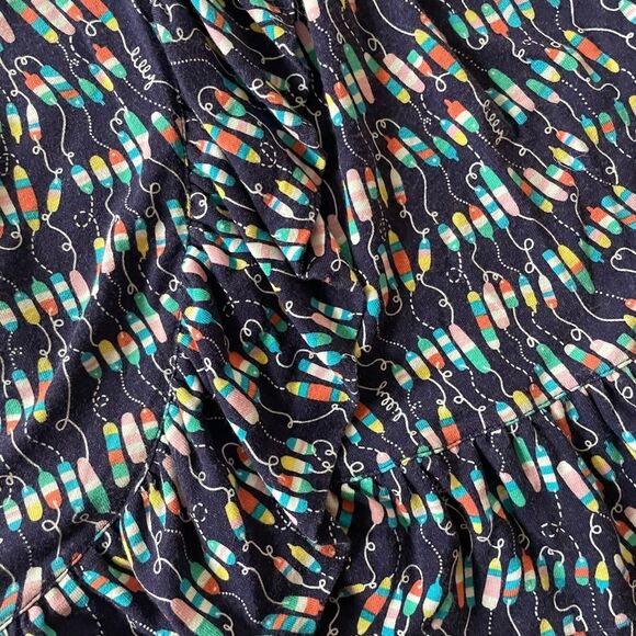 NEW Lilly Pulitzer Strapless Ruffle Popsicle Dress Navy - Picture 3 of 5